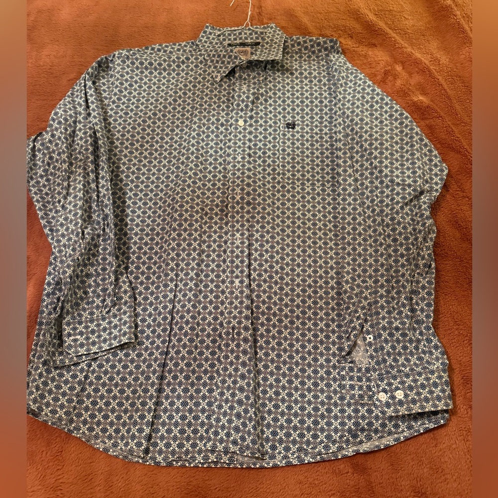 Cinch Blue Geometric Men's Shirt